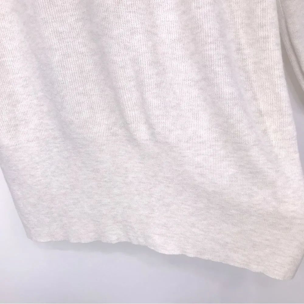 Evri NEW Cream Puff Sleeve Ribbed Knit Crew Neck Sweater - Picture 9 of 13